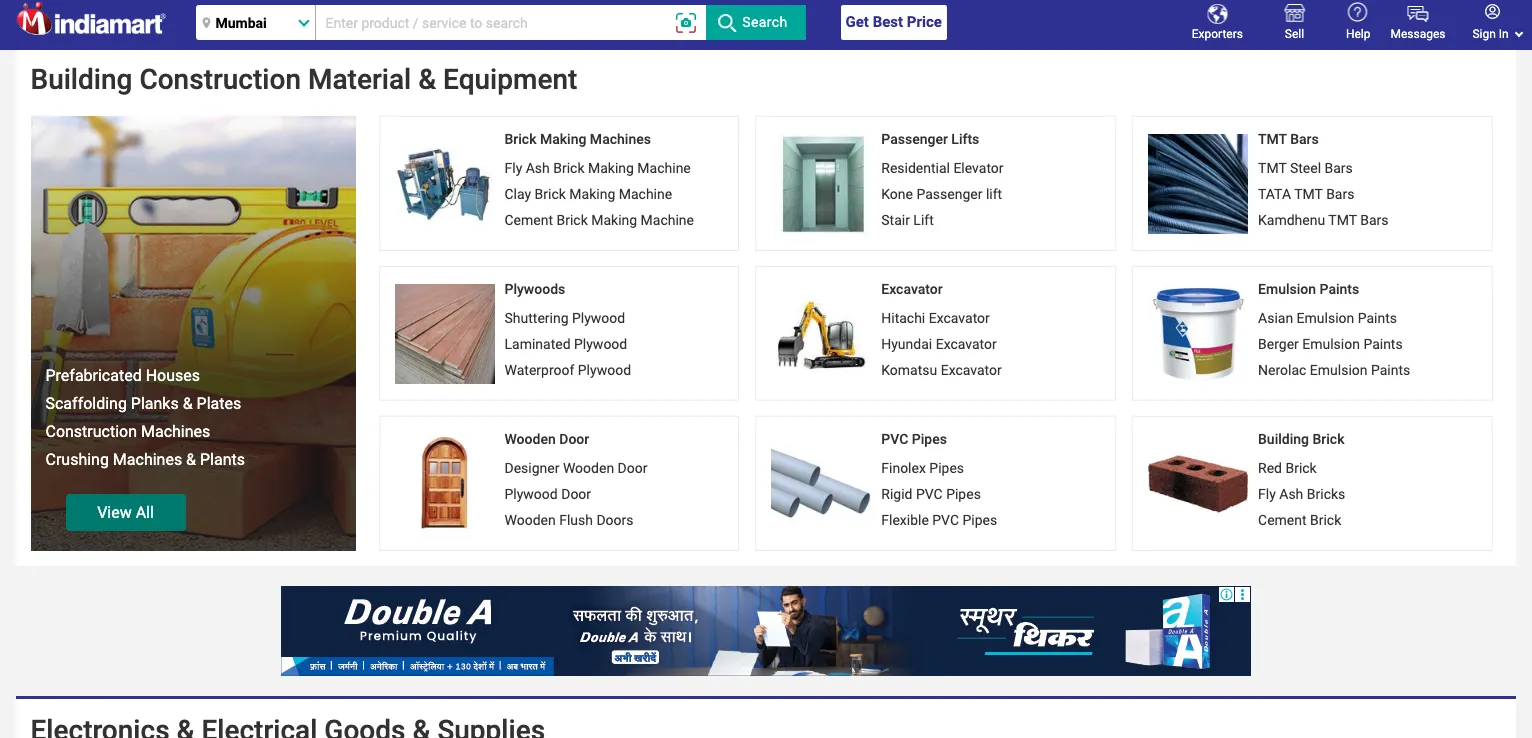 IndiaMART export platform for Indian exporters
