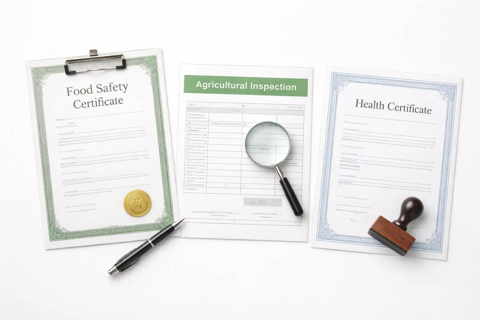 Product specific export certificates required in India — FSSAI phytosanitary health certificate