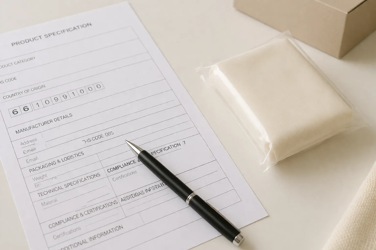 Product specification and FOB pricing preparation before first export order India