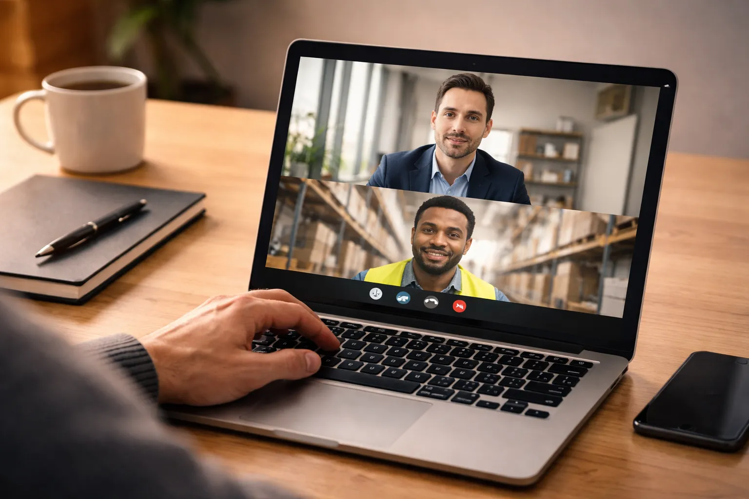 Indian exporter on video call building trust with foreign buyer before advance payment