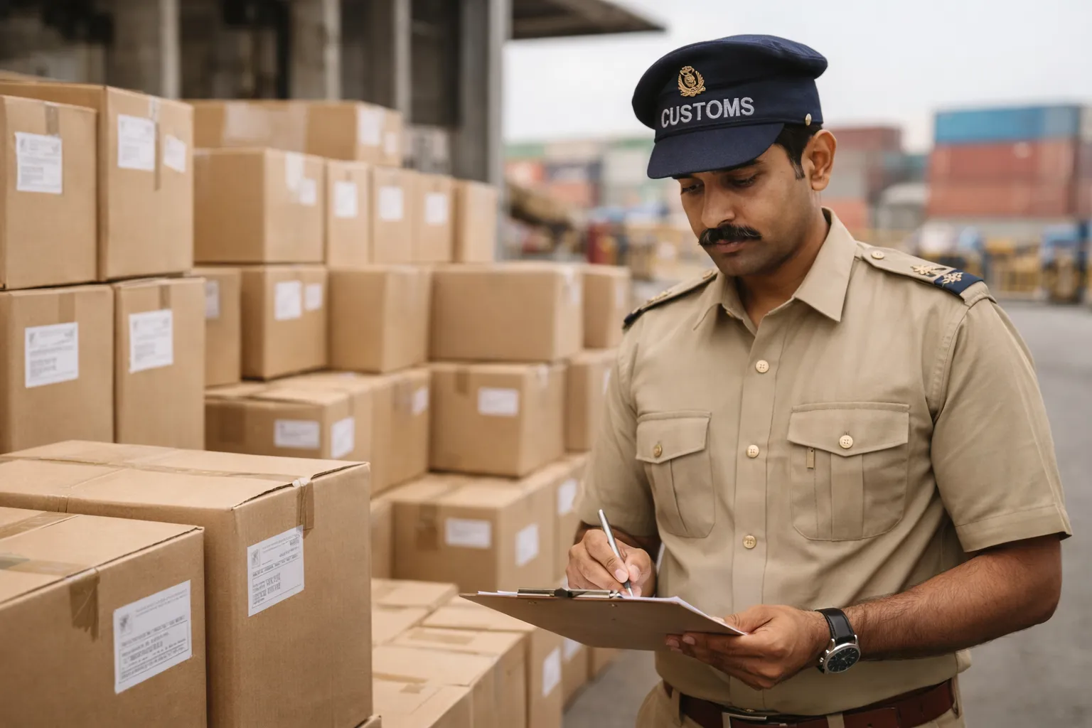 Customs clearance process for export shipments at Indian port